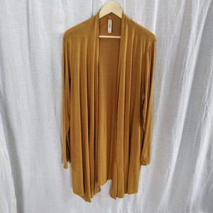 Zenana Premium Mustard Long sleeve Cartigan XL